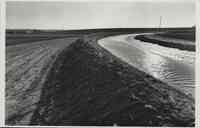 Irrigation channel on farmland in Plymouth County, Iowa