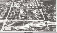 Aerial view Amana looking west, Amana, Iowa, between 1935 and 1945