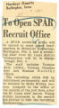 To open SPAR recruit office