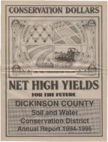 Dickinson County Soil Conservation District Annual Report - 1994-95.