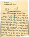 WAAC recruiting officer here