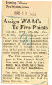 Assign WAACs to five