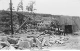 Outlier of Niagaran limestone in Williams Quarry, Clermont, Iowa, late 1890s or early 1900s
