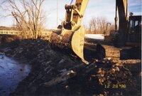 1998  Reshaped stream bank on Robert Yeager property reinforced with rock rubble