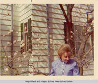 Frindy Burden in front of White house