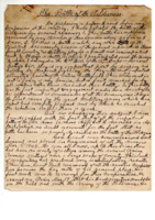 Battle of the Wilderness: first person hand written account by Byron C. Ward