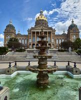 State Capitol of Iowa with Fountain 