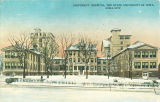 Street view of State University Hospital, the University of Iowa, 1930s?