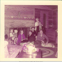 Frindy and John, Sr. pose with Gronen family members on hearth