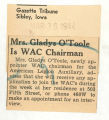 Mrs. Gladys O'Toole is WAC chairman