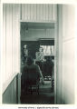 Gail Hennis teaching a human anatomy class in the annex lecture room, The University of Iowa, 1946