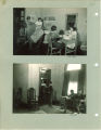 Beauty parlor and lounge with windowed door to receive mail, The University of Iowa, 1930s