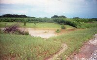 Water runoff drainage area in fields