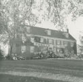 Alpha Gamma Delta lawn display, ""Freeze 'em out"", Homecoming, 1950