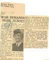 War demands more nurses