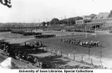 Governor's Day pass and review of military band on Iowa Field, The University of Iowa, May 24, 1920