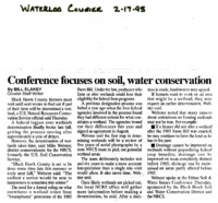 Conference Focuses on Soil, Water Conservation 