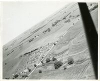 1948  Field Day Aerial View Looking Northwest from Plon Oberman's Farm over Kenneth Redfern's Farm where cars are parked