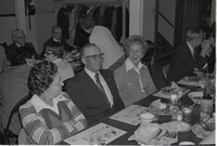 Dorothy Davis chats with others