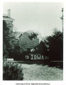 Homecoming corn monument, The University of Iowa, 1980
