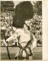 Scottish Highlanders drum major Linda Nelson, The University of Iowa, 1970