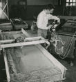Dr. Bockhop working on soil bin similitude studies, 1957
