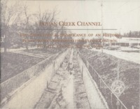 Indian Creek Channel: The evolution & significance of an historic public works administration flood control facility, Council Bluffs, Iowa.