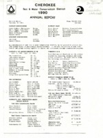 Cherokee County Soil Conservation District Annual Report - 1990