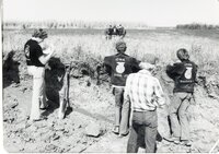 FFA students work in a field