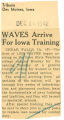 WAVEs arrive for Iowa training