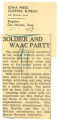 Soldier and WAAC party