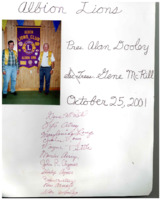 2001 Albion Lions Club member names