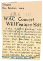 WAC concert will feature skit
