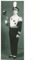Front view of new band uniforms, The University of Iowa, December 23, 1958