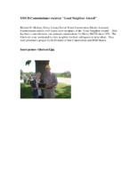 Commissioner Receives Good Neighbor Award
