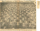 Mass calisthenics at WAC physical training pageant