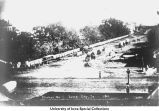 Wagons on Clinton Street, Iowa City, Iowa, between 1867 and 1869