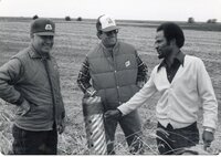 William Baugh talks to men on tour