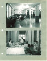 Lobby and dorm room in Eastlawn, The University of Iowa, 1940