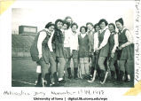 Milwaukee "gang"  field hockey players, The University of Iowa, November 1948