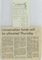 1973 - Conservation Funds will be Allocated Thursday