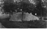 Boulder of Iowan age, near the southeast corner of the park, Nora Springs, Iowa, late 1890s or early 1900s