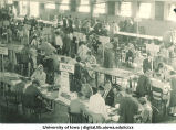 Student registration at Library Annex in Old Armory, The University of Iowa, 1930s