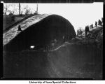 Interurban road cut construction, Iowa City, Iowa, 1920s