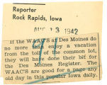 WAACs in the Register