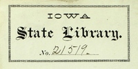 State Library of Iowa bookplate 