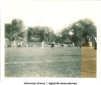 Iowa field hockey team playing the Welsh team, The University of Iowa, October 1936
