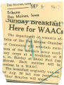 Sunday breakfast here for WAACs