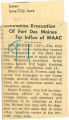 Commence evacuation of Fort Des Moines for influx of WAAC