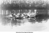 Canoes on Iowa River, Iowa City, Iowa, 1919